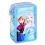 La Reine des Neiges Trousse à crayons remplie de fournitures scolaires pour enfants à 3 niveaux avec stylos