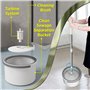 ARSUK Seau à Spin Mop et Nettoyage des Sols | Mécanisme Séparé pour Eau Propre et Sale | Conception Compacte 2L, 2 Tampons Micro