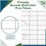 OfficeGear Lot de 25 feuilles de 525 étiquettes de prix pour codes-barres A4 120 g/m² - 38 x 70 mm - Carte micro-perforée non ad