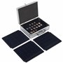 MATANA Mallette Numismatique en Aluminium avec 6 Tableaux (Tailles de Pièces 48mm