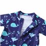 Swimbubs Maillot de Bain Anti-UV pour bébé garçon Protection Solaire Rashguard UPF50, Baleine Bleue, 6-12 Mois