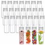 Kurtzy Tubes à Essai Plastique Transparent avec Capuchon à Vis et Brosse de Nettoyage (25Pcs) -Eprouvettes Réutilisables Transpa