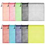 BELLE VOUS Filet à Linge Multicolore en Nylon avec Cordon de Serrage (Lot de 10) - Sac Filet Courses 35