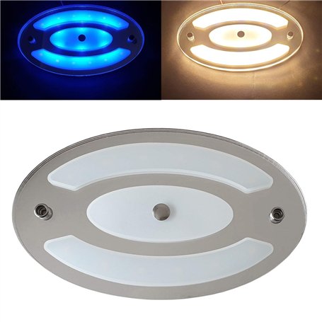 Marvix Plafonnier LED à intensité variable finition miroir avec interrupteur tactile pour caravane