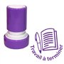 Travail à terminer Tampon Encreur Enseignant - Pourpre 22mm