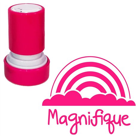 Magnifique Tampon Auto-Encreur Enseignant - Encre Rose