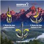QUADPALM - Grappin de Survie en Acier Inoxydable/4 Griffes Pliantes/Crochet Multifonctionnel pour Camping, randonnée, Arbre, Esc
