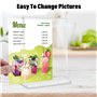 4Pcs Présentoir de Table A4 Acrylique Double d'annonce Porte Affiche avec Base Support de Panneau Plexi Presentoir en Verre Acry