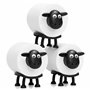 VELENTI Lot de 3 porte-rouleaux de papier toilette avec motif mouton - Porte-rouleau de papier toilette amusant sur pied - Impri
