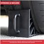 GADLANE Lot de 4 cales de roue – Cales de frein striées et antidérapantes en plastique pour caravane, camping-car, voiture, moto
