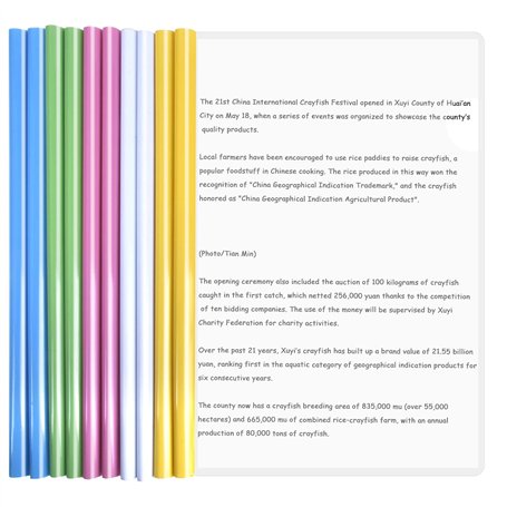 10 Feuilles Dossier Coulissante Transparent