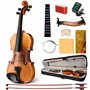 CAHAYA Ensemble Violon en Bois Massif: Violon 4/4 Fait Main avec Finition Mate