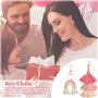 Vesaneae Lot de 2 Porte Clé Bohème arc-en-ciel avec Pompons pour Sac en Macramé, Porte-clés élégant Porte Clef Femme, Keychain S