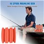 16 Pièces Bobines de Mousse de Rangement pour Ligne de Pêche, Bobines de Mousse de Pêche, Bobine Fil de Pêche avec Boîte en Plas
