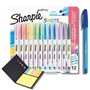 Sharpie Lot de 12 surligneurs S-Note | Couleurs pastel | Pointe biseautée | + stylo PaperMate et notes adhésives