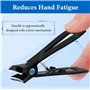 Euqvunn Coupe Ongle, Coupe Ongle Pied avec 16mm Ouverture Large de la Mâchoire, Coupe Ongles Pieds dur et epais, Acier Inoxydabl