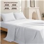 Rehan & Co Drap plat Super King Size - 100 % coton égyptien 300 fils au pouce carré - Qualité hôtelière - Uni - Respirant - 275