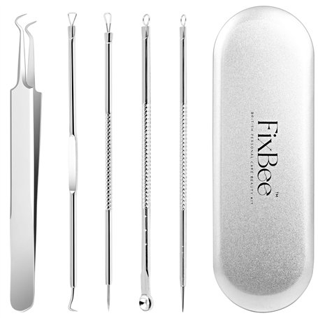 Professionnel Tire Comedon Point Noir Extracteur de points noirs Comédons Perce Bouton Blackhead Remover Set
