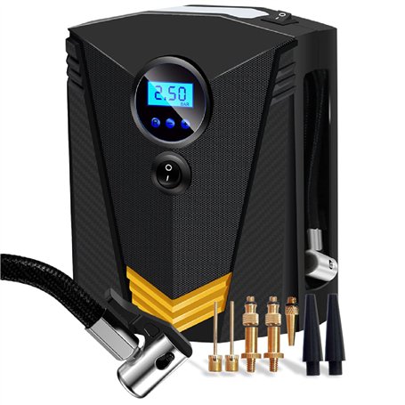 Fayet Gonfleur de Pneu de Voiture numérique - Outil Portable - Compresseur d'air de Voiture - Pompe à air électrique Automatique