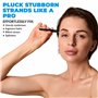 1st Deer Pince a Epiler Professionnelle pour Sourcils de Precision avec étui – Ensemble de 4 – Pincettes Acier Inoxydable pour l