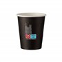 Intertan Q531002M Lot de 50 gobelets en papier à paroi simple Noir Diamètre 80 mm Capacité 200 ml