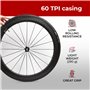 Fincci Pneu Velo Route 700с x 23с - Paire Slick Tire 23-622 avec Protection Anti-Crevaison 1mm pour Home Trainer, Adulte & Route