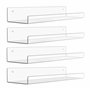 Winter Shore Etageres Murales en Acrylique Transparent 380 mm [Lot de 4] - Etagere Invisible Livres