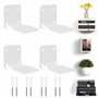Winter Shore Etagere Murale Blanche [Lot de 4] - Etagere Murale Flottante Robuste pour Ranger la Maison