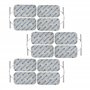 StimPads Lot de 12 électrodes EMS et TENS - 50 x 90 mm - Avec connecteur universel à broches de 2 mm - Électrodes adhésives fiab