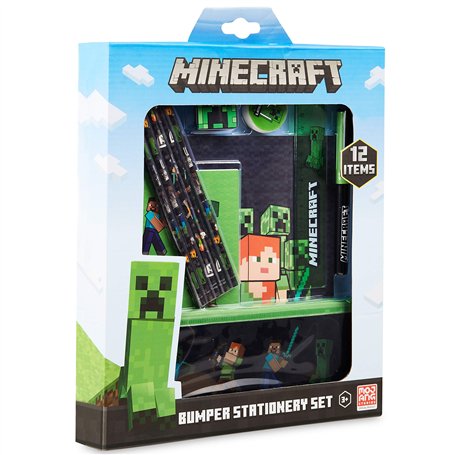 Minecraft Kit de Fournitures Scolaires Enfant avec Trousse et Papeterie