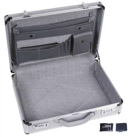 Perel Attaché-case pour ordinateur portable et documents A4