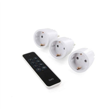 Set de 3 prises Schuko Dio + télécommande - Chacon