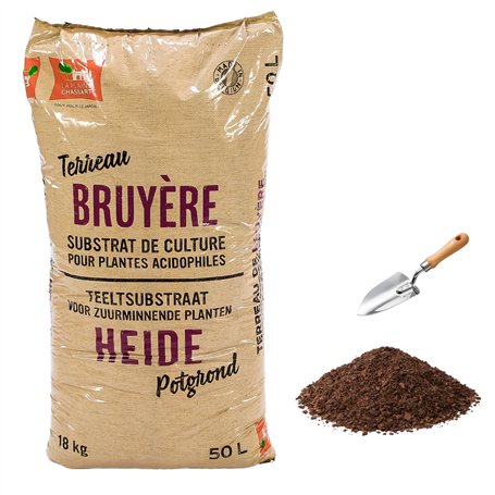 La Plaine Chassart - Terre de Bruyere 50L - pour Toutes Les Plantes Acidophiles - Rhododendrons et Azalées - Usage Intérieur et