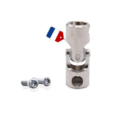 Joint de Cardan Femelle Volet Roulant – F781EN - Genouillère d’Articulation Ø12 mm Acier Nickelé – Pour Manivelle et Sortie de C