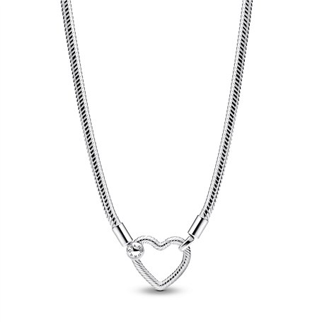 Pandora Heart Closure Snake Chain Necklace 393377C00