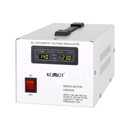 Kemot URZ3426 MSER-1000 Régulateur de tension automatique 1000 VA Servomoteur
