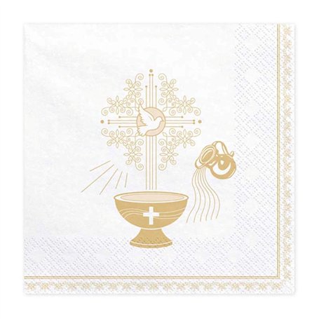 PDL Lot de 20 serviettes de table pour première communion