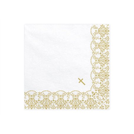 Unbekannt Lot de 20 Serviettes de Table 33 x 33 cm avec Ornements pour Communion