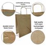Netuno 20 sacs papier kraft brun avec poignées 32x39x17cm sacs kraft en papier recyclé pochettes papier kraft naturel sacs en pa