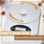 Retoo Balances de cuisine numériques jusqu'à 5 kg de capacité avec une précision de 1 g et verre trempé, balances numériques ave