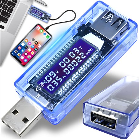 Retoo Testeur multimètre USB multifonction avec affichage LCD