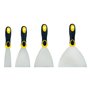 HARDY Lot de 4 Couteaux à enduire - Manche Bi-Matière - Spatules de finition - Quatre tailles : 40 mm 80 mm 100 mm 150 mm - Réno