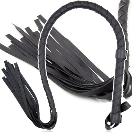 Fouet Sexy Érotique 85cm en Cuir Artificiel Jouet Cravache Sexy Érotique Martinet pour Chien Sexuel Flexible et Stable Fouet BDS