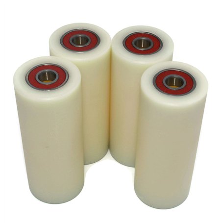 LASANA SMART MACHINES Lot de 4 roulettes avec roulement à billes - Nylon et polyamide Roulettes pour transpalettes - Roues de le