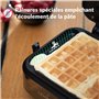 LEHMANN Gaufrier Double pour Gaufres Belge, 1200W, Gaufres 12,5 x 8,5 x 2 cm, Prêt en 3 Minutes, Réglage de la Température Jusqu