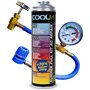 Cool5 Kit de réparation de climatisation d'été Full Kit AC 5 en 1 (R134a & R12 gaz de rechange) avec tuyau de mesure - Pour voit