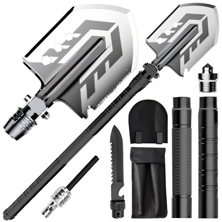 Retoo Pelle pliante multifonctionnelle équipement de survie pour camping