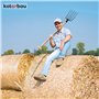 KOTARBAU® Forke Fourche à foin à 5 dents Fourche de jardin Fourche à fumier Fourche de jardin Fourche à fumier Fourche pour jard