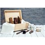 Lettro Box Kit d'entretien du cuir complet, ensemble d'entretien des chaussures pour bottes et chaussures en cuir, ensemble de b
