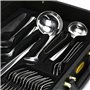 Silverware, Set de couverts pour 12 personnes, 72 pièces, en acier inoxydable, avec mallette avec couverts et pelle à tarte, pas